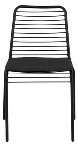 Jídelní židle Panjin, 2ks, černá, 80x50x60