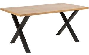 Scandi Dubový jídelní stůl Gamble 160x90 cm s podnoží do "X"