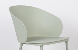 White Label Mintově zelená plastová jídelní židle WLL Gigi