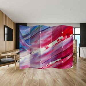 Paraván - Růžovomodré barvy (210x170 cm)