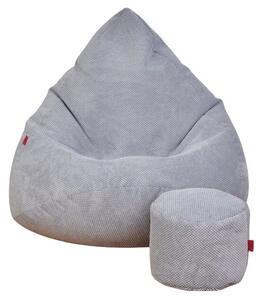 SUPPLIES DOT RELAX sedací pytel z plyšoviny - šedá barva
