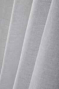 Dekorační záclona s kroužky režného vzhledu PALOMA šedá 140x260 cm (cena za 1 kus) France
