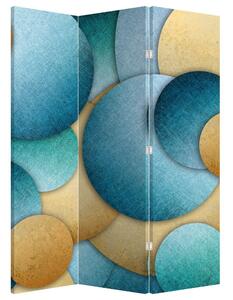 Paraván - Abstrakce kruhy (126x170 cm)
