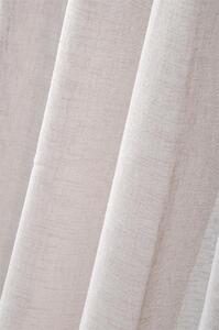 Dekorační záclona s kroužky režného vzhledu PALOMA natural 140x260 cm (cena za 1 kus) France