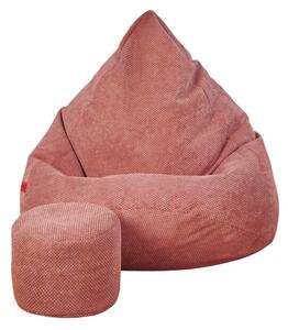 Supplies sedací pytel DOT RELAX z plyšoviny - růžová barva