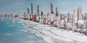 RUČNĚ MALOVANÝ OBRAZ 654 140X70 CM