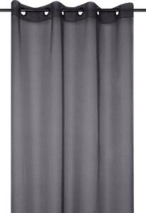 Dekorační záclona s kroužky MONNA tmavě šedá 135x260 cm France