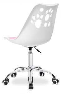 TZB Otočná židle Grover bílo-růžová