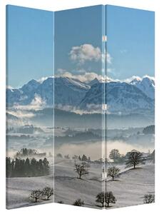 Paraván - Zasněžené hory (126x170 cm)