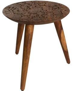 Hnědý sheeshamový odkládací stolek DUTCHBONE BY Hand M O 35 cm