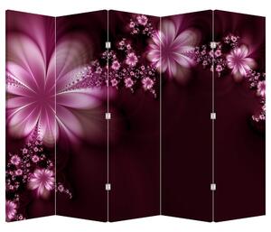 Paraván - Abstrakce - květiny (210x170 cm)