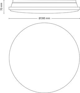 WINCEL CL630 stropní svítidlo LED 24W 2500lm 2700-6500K 40cm IP20, bílé + ovladač