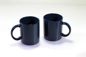 BDK-GLASS Porcelánové hrnky tmavě modré - 1+1 ZDARMA