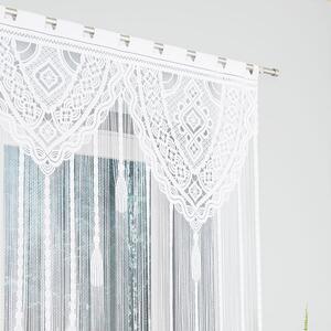 Dekorační oblouková krátká záclona na tyčovou gárnyž APONI 160 bílá 160x160 cm MyBestHome