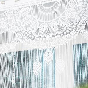 Dekorační oblouková krátká záclona na tyčovou gárnyž MAHIKA 160 bílá 160x160 cm MyBestHome