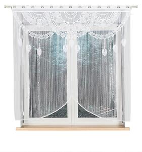 Dekorační oblouková krátká záclona na tyčovou gárnyž RANI 160 bílá 160x160 cm MyBestHome