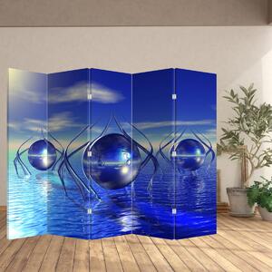 Paraván - Abstrakce - voda (210x170 cm)