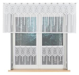 Dekorační vitrážová záclona na tyčovou gárnyž INARA 50 bílá 60x50 cm MyBestHome