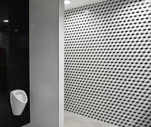 The Mosaic Factory Keramická mozaika bílá; šedá; černá; černo-bílá Mozaika CUBIC MIX 4,8x8,1 (26,6x30,5) cm - PACUMIX