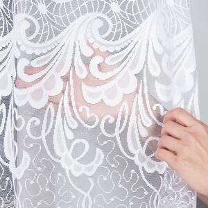 Bílá žakárová záclona IVONA 400x160 cm