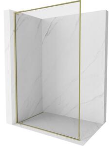 Mexen Kioto-F L sprchová stěna Walk-in s rámem 55 x 202 cm, transparentní 8 mm, zlatá - 800-055-174-50-00
