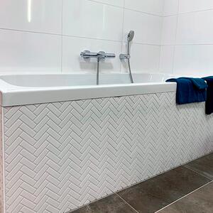 FIN Keramická mozaika bílá Mozaika PARKET Bílá Mat 2,2x7,2 (27,4x31,8) cm - PAHM140