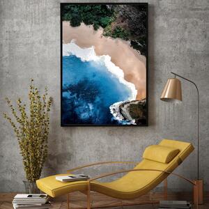 Plakát - Oceán, písek, útes (A4)