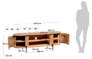 Dřevěný TV stolek Kave Home Licia 160 x 43 cm