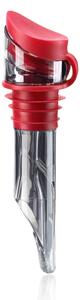 Provzdušňovač vína s náklonem a zátkou Innovine Tilt, červená
