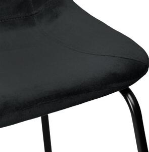 TZB Barová židle Sligo Velvet černá - 2 kusy