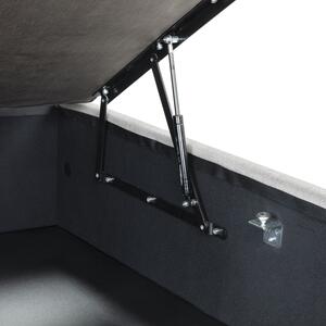 Světle šedá látková postel Kave Home Matters 150 x 190 cm