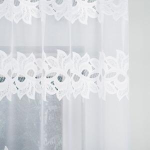 Bílá žakárová záclona BASTIA 280x80 cm