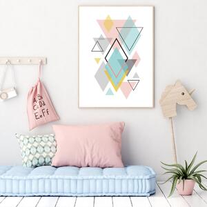 Plakát - Pastel Triangle (A4)