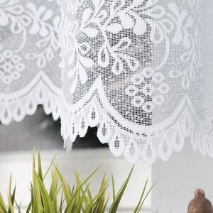 Bílá žakárová záclona KAROLINA 300x150 cm