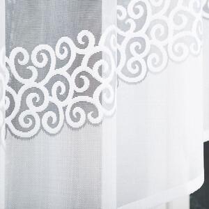 Bílá žakárová záclona DANIELA 300x140 cm