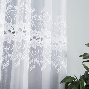 Bílá žakárová záclona BASTIA 270x160 cm