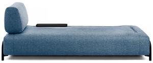 Modrá látková třímístná pohovka Kave Home Compo s malým stolkem 232 cm