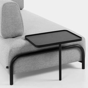Velký černý kovový odkládací stolek Kave Home Compo 54 x 40 cm