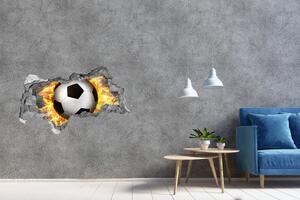Samolepící díra na stěnu Hořící fotbalový míč nd-b-73632550