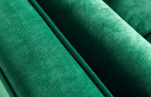 Moebel Living Smaragdově zelená sametová třímístná pohovka Scantini 225 cm