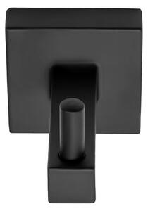 Tutumi - Nástěnný háček na ručník - černá - 4x4 cm