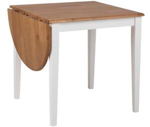 Scandi Bílý dřevěný rozkládací jídelní stůl Frisbe 115 x 75 cm