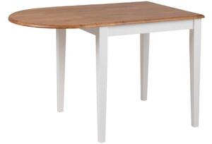 Scandi Bílý dřevěný rozkládací jídelní stůl Frisbe 115 x 75 cm