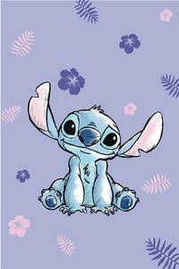 Fialová dětská deka z mikroflanelu 100x150 cm Lilo and Stitch – Jerry Fabrics