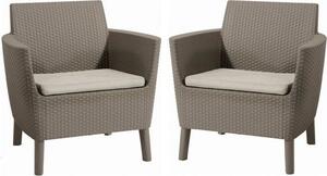 Zahradní set KETER Salemo DUO - 74 x 67 x 76 cm - cappuccino / krémová - 2ks