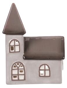 Keramický kostel na čajovou svíčku Šedivá barva ALA614-GREY
