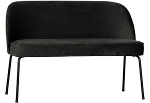 Hoorns Černá sametová jídelní lavice Tergi 120 cm