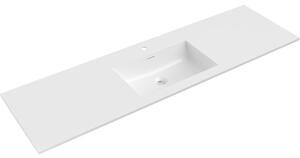 Mexen Otis umyvadlo zapuštěné do desky 161 x 46,5 cm, bílý lesk - 25181600