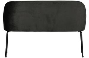 Hoorns Černá sametová jídelní lavice Tergi 120 cm