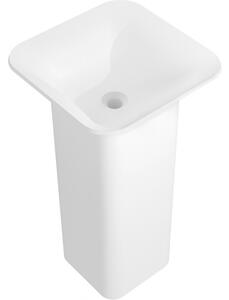 Mexen Ria volně stojící umyvadlo z konglomerátu 45 x 45 cm, bílá mat - 26584500